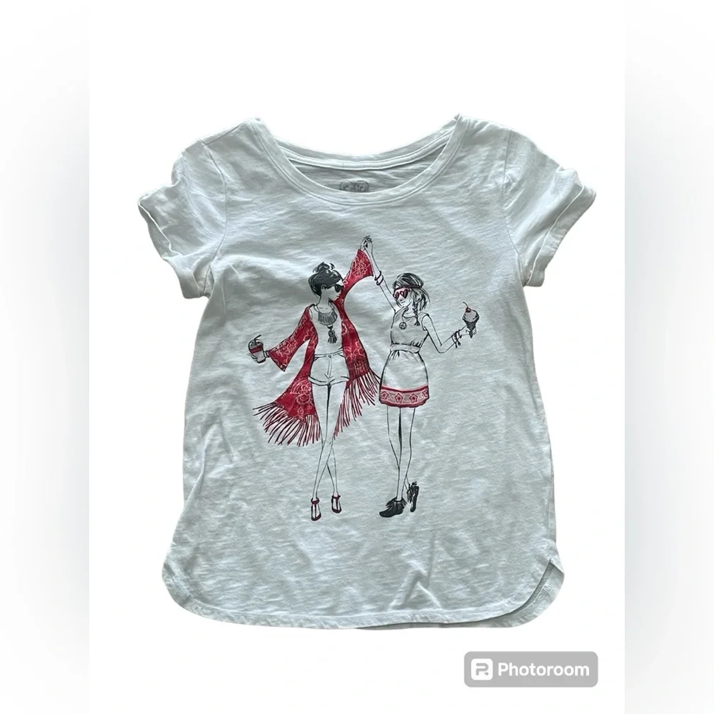 Justice Preppy‎ Girl Bohemian Girl Tshirt Size 12 Girls